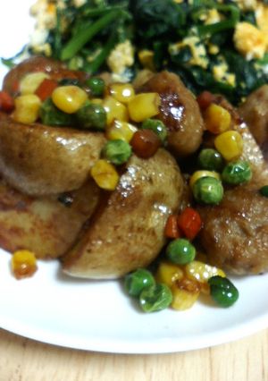 簡単☆じゃがいもと肉団子のバター醤油♪-レシピのメイン写真