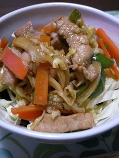 簡単!がっつり!残り物で豚キャベツ丼-レシピのメイン写真