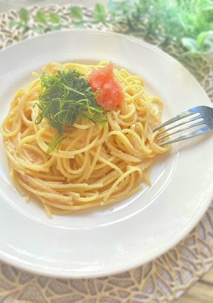 レンジで一発！和風明太パスタ-レシピのメイン写真