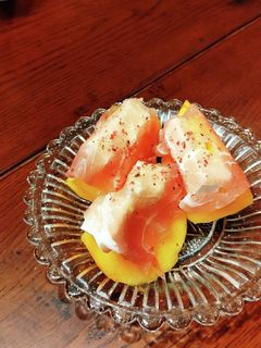 柿とクリチと生ハム-レシピのメイン写真