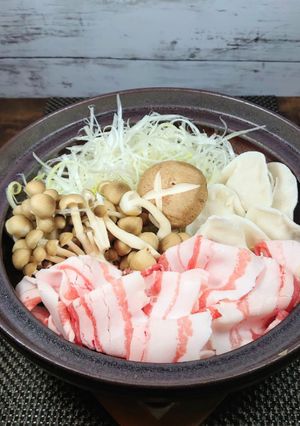 豚肉とネギ！美味しく食べる鍋♪-レシピのメイン写真