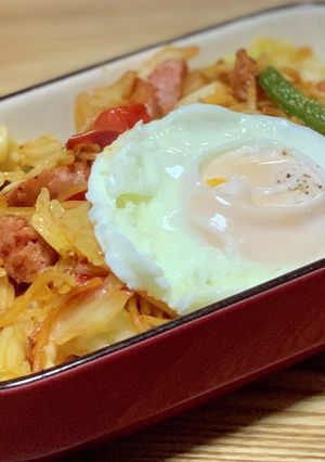残り物野菜で簡単ナポリタン焼きそば-レシピのメイン写真