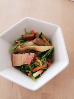 豆苗とベーコンの中華炒め-レシピのメイン写真