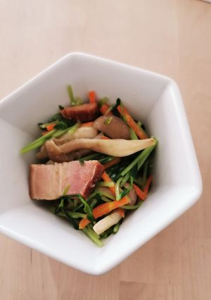豆苗とベーコンの中華炒め-レシピのメイン写真