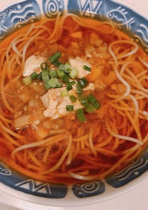 レンジで!余った麻婆豆腐で!麻婆豆腐そば-レシピのメイン写真