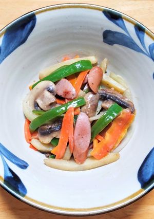 ソーセージと野菜の辛子マヨネーズ炒め-レシピのメイン写真