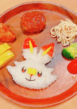 キャラごはんプレート★ヒバニー-レシピのメイン写真