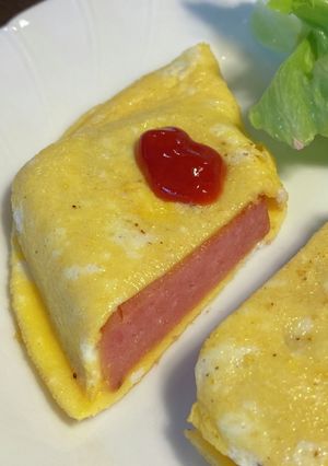 時短、簡単、スパムのオムレツ-レシピのメイン写真