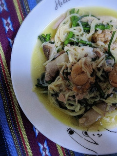 帆立缶とツナ缶のヘルシー和風パスタ-レシピのメイン写真