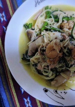 帆立缶とツナ缶のヘルシー和風パスタ-レシピのメイン写真