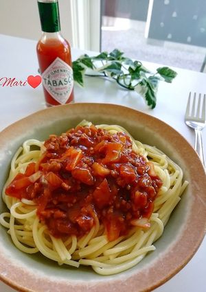 我が家のミートソースパスタ-レシピのメイン写真
