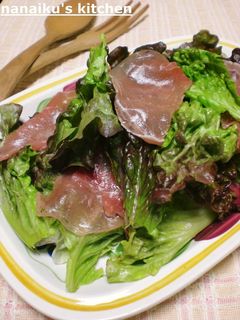 生ハムとレタスのごまドレサラダ-レシピのメイン写真