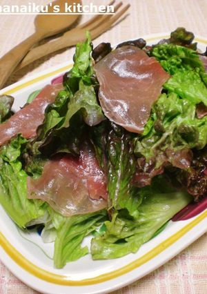 生ハムとレタスのごまドレサラダ-レシピのメイン写真
