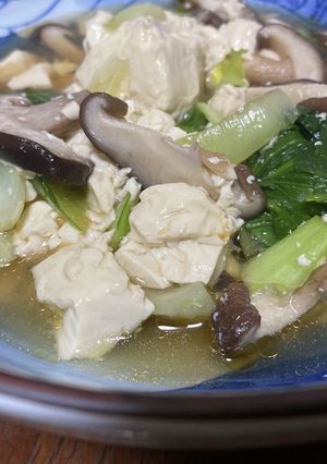 チンゲン菜としいたけのけんちん煮-レシピのメイン写真