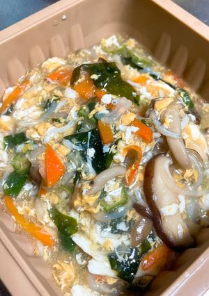 美味しくダイエット豆腐の野菜あんかけ弁当-レシピのメイン写真