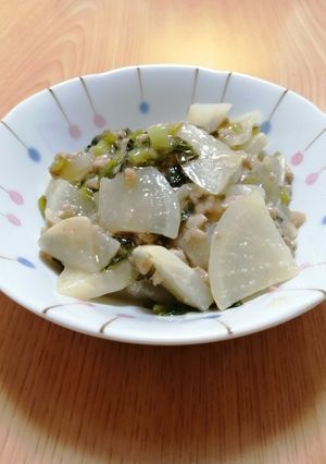 蕪のひき肉あん炒め-レシピのメイン写真