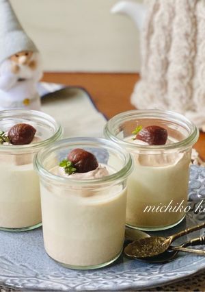 ほうじ茶風味のマロンミルクプリン-レシピのメイン写真