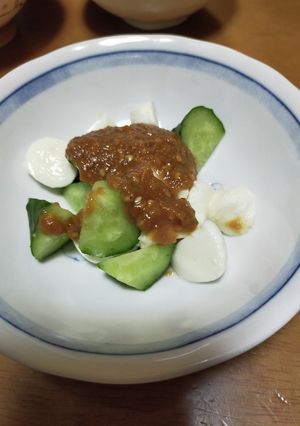 モッツアレラチーズとキュウリの味噌和え-レシピのメイン写真