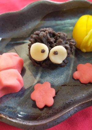 まっくろくろすけの和菓子（ねりきり）-レシピのメイン写真
