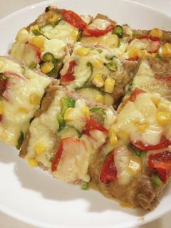 簡単!オーブンdeピザ風ハンバーグ☆-レシピのメイン写真