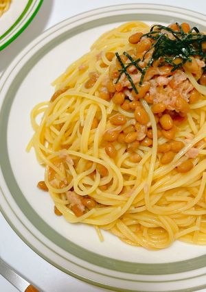 納豆ツナパスタ-レシピのメイン写真