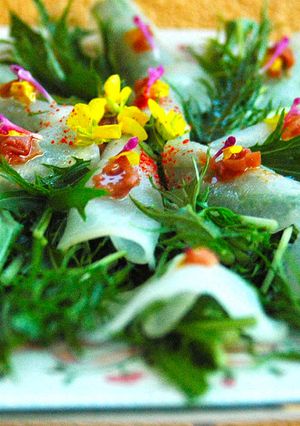 大根と水菜の春色カルパッチョ風サラダ-レシピのメイン写真