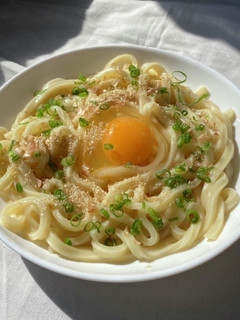 簡単!釜玉うどん-レシピのメイン写真