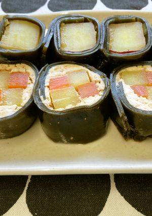 鶏挽肉の昆布巻き、さつまいもの昆布巻き-レシピのメイン写真