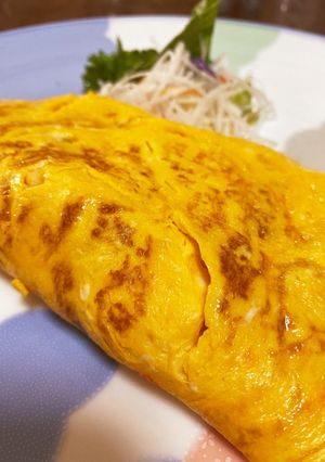 缶詰★ツナと白ネギのピリ辛和風オムレツ-レシピのメイン写真