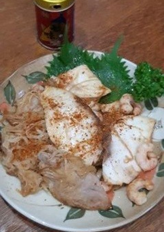 残った刺身とツマのバター醤油炒め-レシピのメイン写真