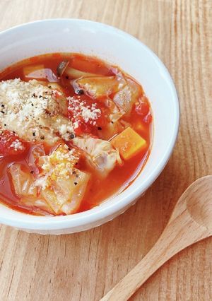 鶏手羽入り☆野菜たっぷりトマトスープ-レシピのメイン写真