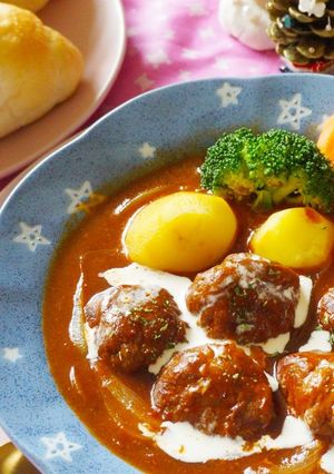 薄切り肉を丸めて簡単♪ビーフシチュー-レシピのメイン写真