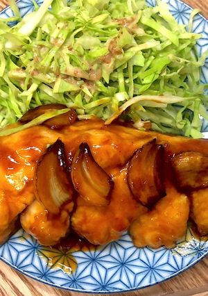 鶏むね肉でめちゃ柔らか！トンテキ風♪-レシピのメイン写真