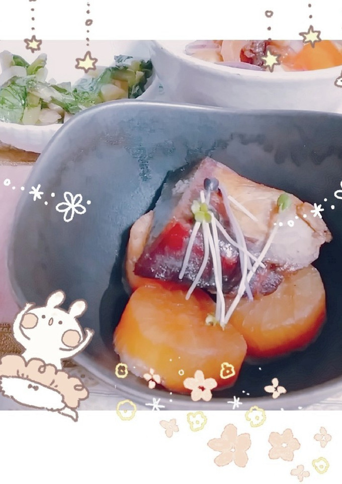 冬の定番☆琺瑯鍋で炊くほろほろぶり大根-レシピのメイン写真