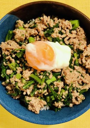 春菊そぼろ丼-レシピのメイン写真