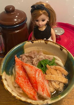 リカちゃん♡肉きつねうどん-レシピのメイン写真