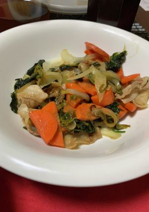 豚肉とほうれん草の炒め物-レシピのメイン写真