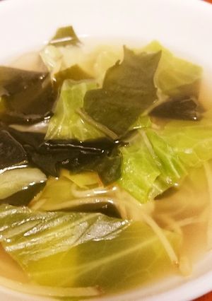 身体ポカポカ☆生姜の効いたワカメスープ-レシピのメイン写真