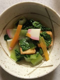 チンゲン菜と厚揚げのオイスターソース煮-レシピのメイン写真