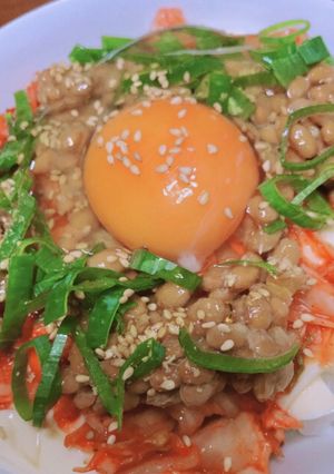 楽!うま!痩せ!キムチ納豆丼!-レシピのメイン写真