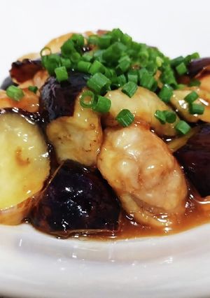 超簡単！鶏もも肉とナスの甘酢あん煮込み！-レシピのメイン写真
