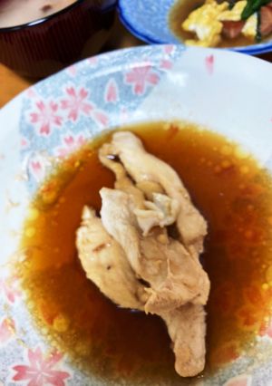 味醂酒とかえしでレンチン鶏胸肉（覚書）-レシピのメイン写真