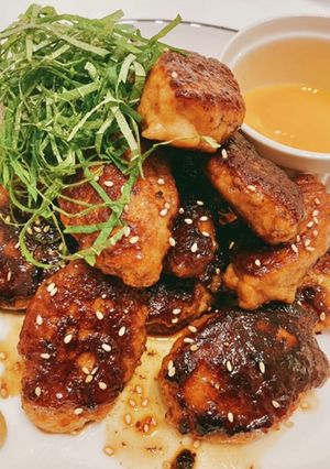 混ぜて焼くだけ！照り焼き月見つくね-レシピのメイン写真