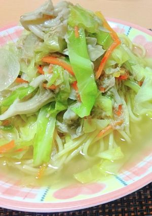 【龍愛】ツナとキャベツのスープパスタ-レシピのメイン写真