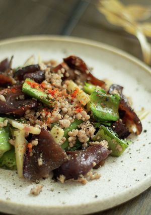 四角豆と沖永良部島のきくらげで中華炒め-レシピのメイン写真