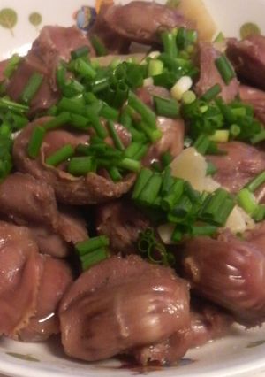 お酒と塩だけ～砂肝とにんにくの煮物-レシピのメイン写真