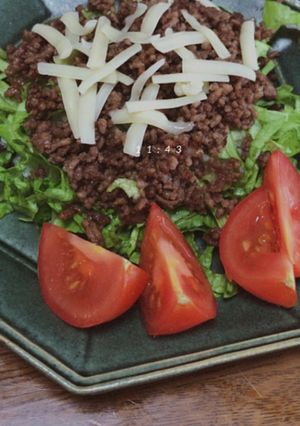 簡単５分 和風 タコライス-レシピのメイン写真