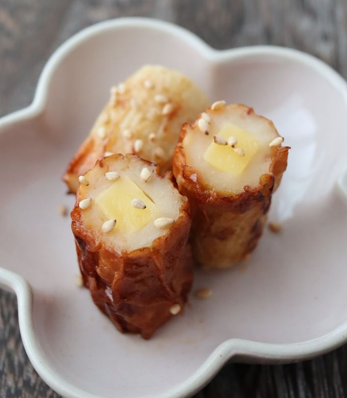チーズちくわの甘辛焼き by QBBチーズ業務用 【クックパッド