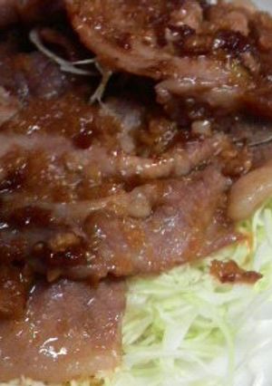 シンプル豚肉ショウガ焼き（特性たれ）-レシピのメイン写真