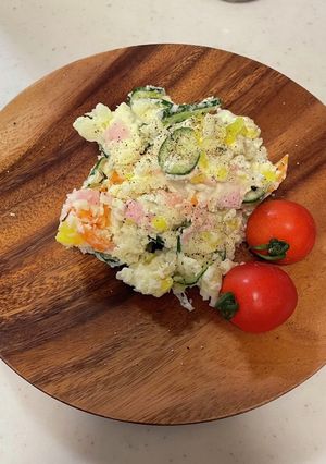たくあん入りポテトサラダ-レシピのメイン写真